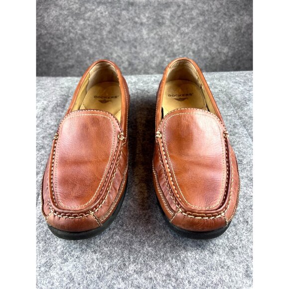Dockers Catalina Brown Leather Loafers Mens 10M Slip-On Shoes Casual Comfort main image 8